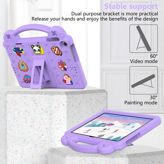 For Lenovo Tab M10 3rd Gen TB328FU / TB328XU 2022 10.1 Handle Kickstand Children EVA Shockproof Tablet Case(Light Purple)