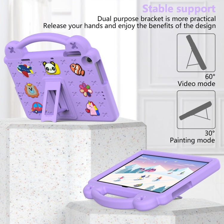 For Lenovo Tab M10 3rd Gen TB328FU / TB328XU 2022 10.1 Handle Kickstand Children EVA Shockproof Tablet Case(Light Purple)