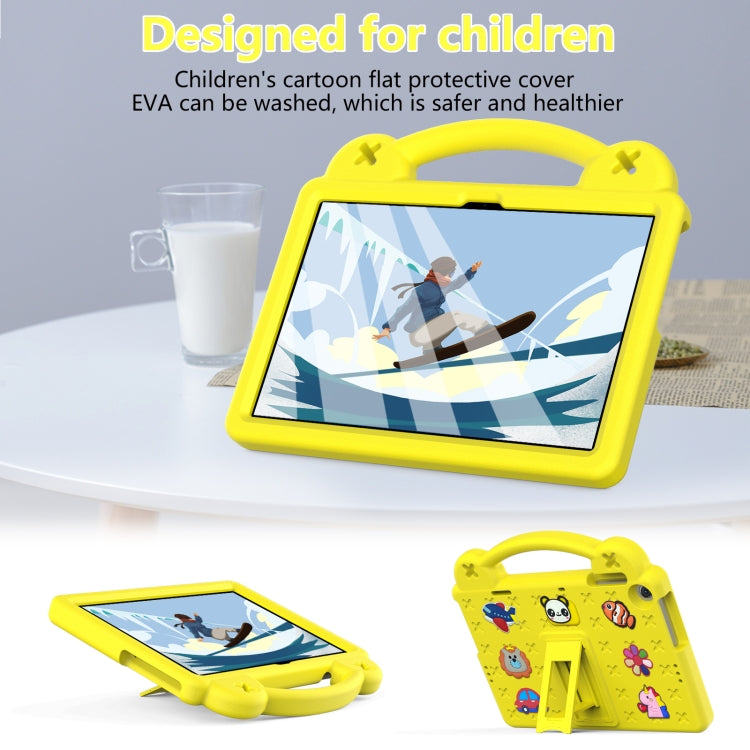 For Lenovo Tab M10 3rd Gen TB328FU / TB328XU 2022 10.1 Handle Kickstand Children EVA Shockproof Tablet Case(Yellow)