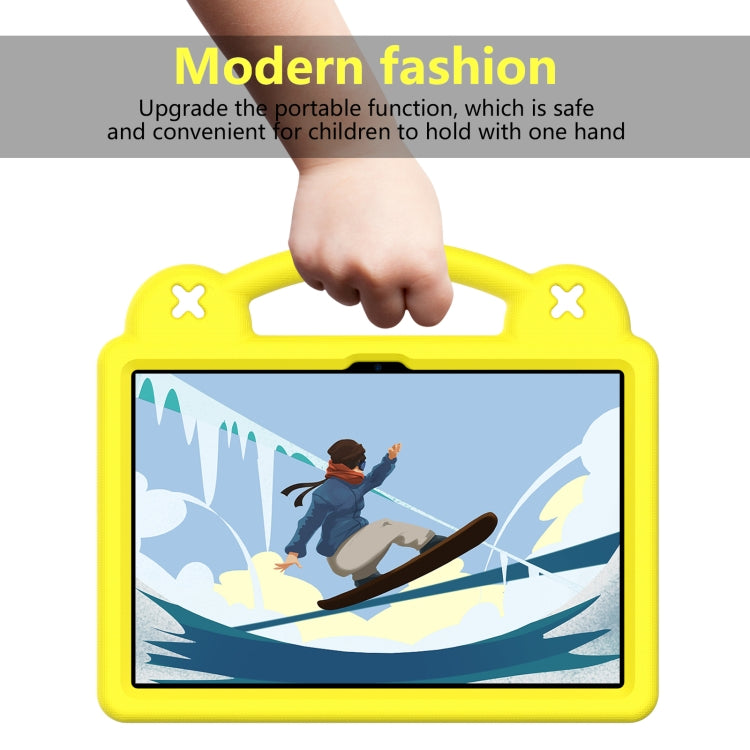 For Lenovo Tab M10 3rd Gen TB328FU / TB328XU 2022 10.1 Handle Kickstand Children EVA Shockproof Tablet Case(Yellow)