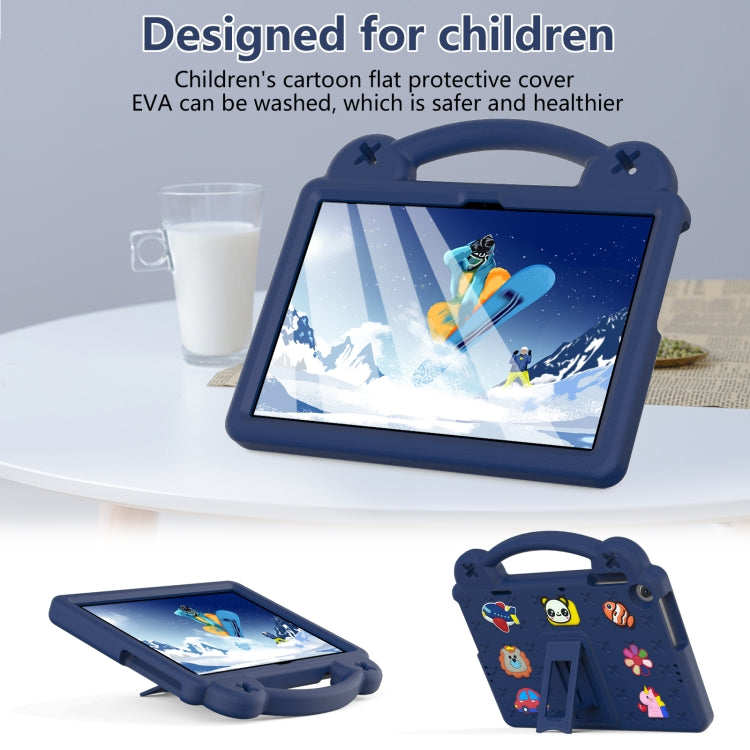For Huawei MatePad T10S 10.1 / T10 9.7 / Honor Pad X8 10.1 Handle Kickstand Children EVA Shockproof Tablet Case(Navy Blue)