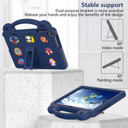 For Huawei MatePad T10S 10.1 / T10 9.7 / Honor Pad X8 10.1 Handle Kickstand Children EVA Shockproof Tablet Case(Navy Blue)