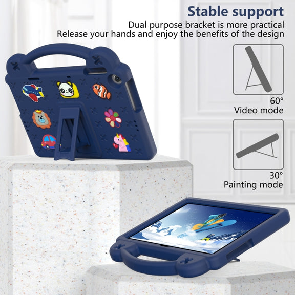 For Huawei MatePad T10S 10.1 / T10 9.7 / Honor Pad X8 10.1 Handle Kickstand Children EVA Shockproof Tablet Case(Navy Blue)
