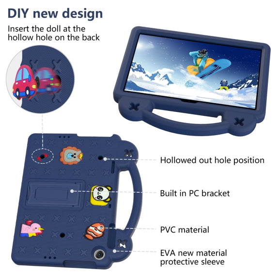 For Huawei MatePad T10S 10.1 / T10 9.7 / Honor Pad X8 10.1 Handle Kickstand Children EVA Shockproof Tablet Case(Navy Blue)