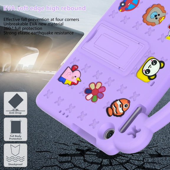 For Huawei Enjoy Tablet 2 10.1 Handle Kickstand Children EVA Shockproof Tablet Case(Light Purple)