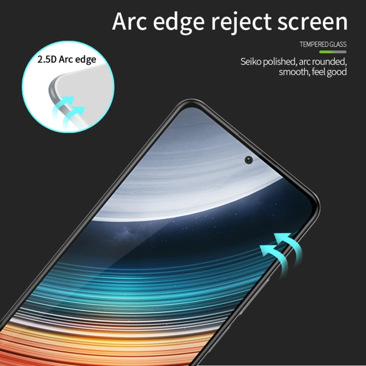 For Xiaomi Redmi K60E MOFI 9H 2.5D Full Screen Tempered Glass Film(Black) -  by MOFI | Online Shopping South Africa | PMC TechLife | Buy Now Pay Later Mobicred