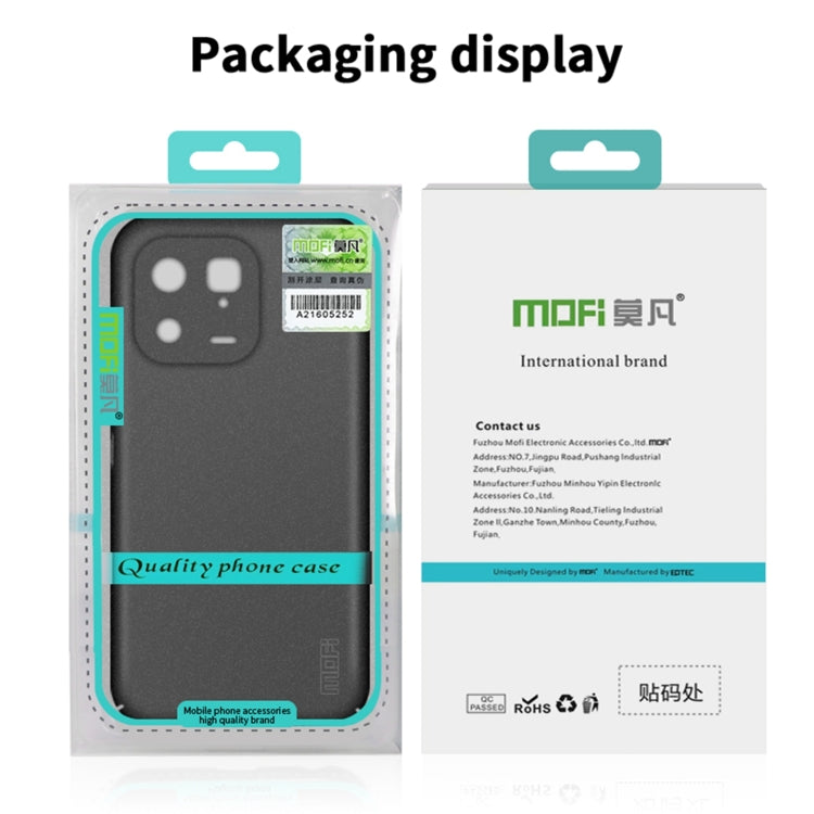 For Xiaomi 13 MOFI Fandun Series Frosted Ultra-thin PC Hard Phone Case(Black)