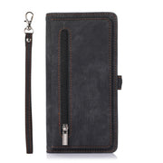 For Samsung Galaxy A23 Zipper Card Slot Buckle Wallet Leather Phone Case(Black)