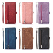 For Samsung Galaxy S22 Ultra 5G Zipper Card Slot Buckle Wallet Leather Phone Case(Red)