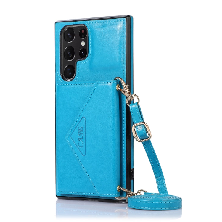 For Samsung Galaxy S23 Ultra 5G Cross-body Wallet Card Bag Leather Phone Case(Blue) - Galaxy S23 Ultra 5G Cases by PMC TechLife | Online Shopping South Africa | PMC TechLife