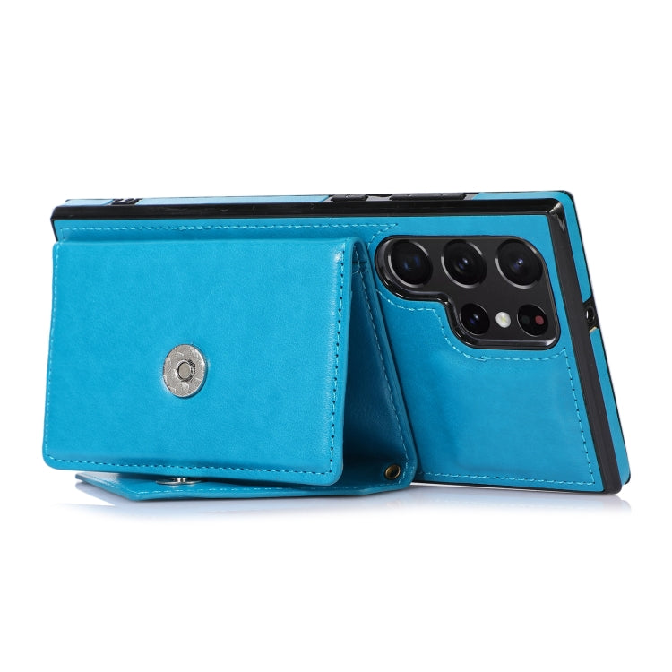 For Samsung Galaxy S23 Ultra 5G Cross-body Wallet Card Bag Leather Phone Case(Blue) - Galaxy S23 Ultra 5G Cases by PMC TechLife | Online Shopping South Africa | PMC TechLife