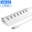 7301 7 Port USB 3.0 HUB 5Gbps High Speed Power Adapter - USB 3.0 HUB by PMC TechLife | Online Shopping South Africa | PMC TechLife | Buy Now Pay Later Mobicred