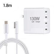 GaN 130W 4-Port USB-C PD65W / PD30W Multi Port Type-C Charger with  1.8m Type-C to MagSafe 1 / L Header Data Cable US Plug