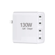 GaN 130W 4-Port USB-C PD65W / PD30W Multi Port Type-C Charger with  1.8m Type-C to MagSafe 1 / L Header Data Cable US Plug