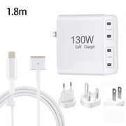 GaN 130W 4-Port USB-C PD65W / PD30W Multi Port Type-C Charger with  1.8m Type-C to MagSafe 2 / T Header Data Cable US / EU / UK Plug