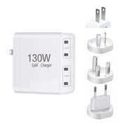 GaN 130W 4-Port USB-C PD65W / PD30W Multi Port Type-C Charger with  1.8m Type-C to MagSafe 2 / T Header Data Cable US / EU / UK / AU Plug