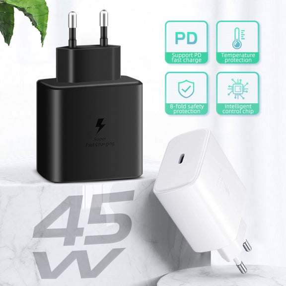 M135 45W USB-C / Type-C Port Fast Charger with 5A Type-C to Type-C Cable, US Plug(Black)