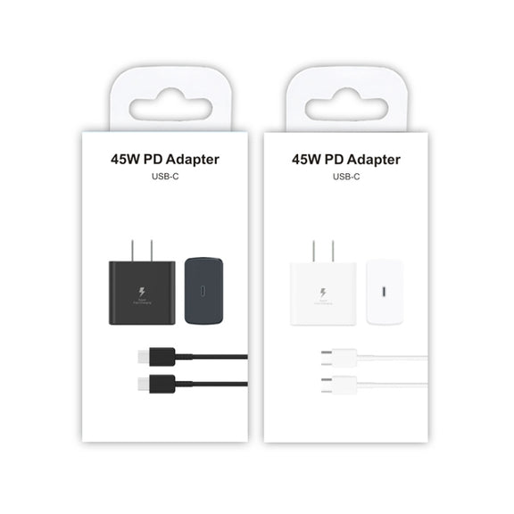 M135 45W USB-C / Type-C Port Fast Charger with 5A Type-C to Type-C Cable, US Plug(Black)