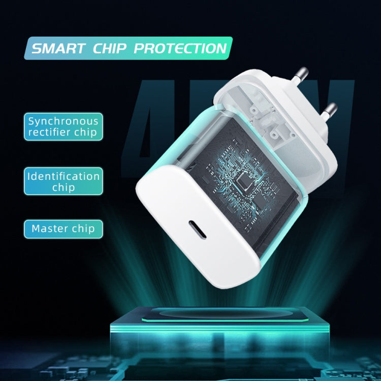 M135 45W USB-C / Type-C Port Fast Charger with 5A Type-C to Type-C Cable, EU Plug(Black) - USB Charger by PMC TechLife | Online Shopping South Africa | PMC TechLife | Buy Now Pay Later Mobicred