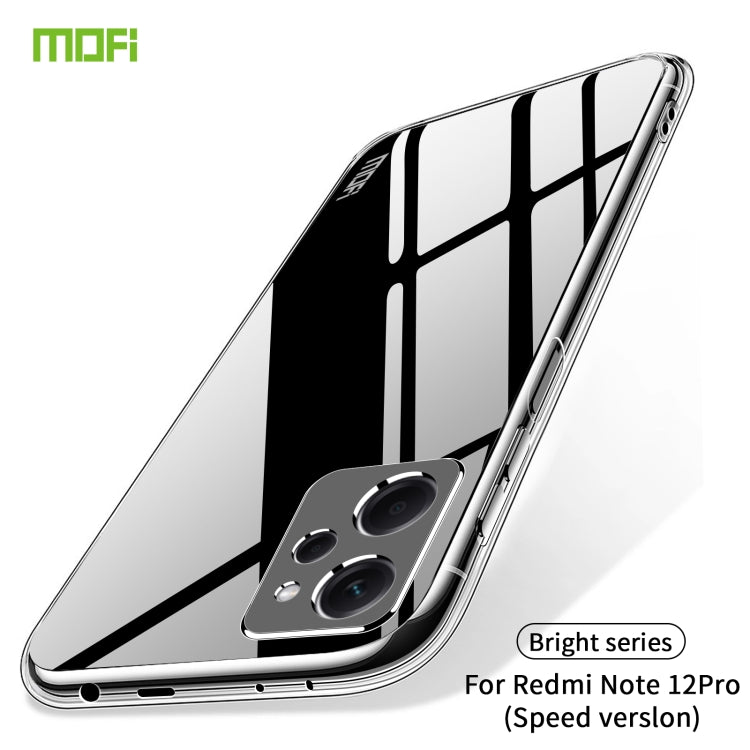 For Xiaomi Redmi Note 12 Pro Speed  MOFI Ming Series Ultra-thin TPU Phone Case(Transparent) - Xiaomi Cases by MOFI | Online Shopping South Africa | PMC TechLife