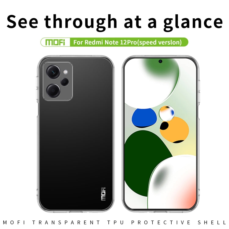 For Xiaomi Redmi Note 12 Pro Speed  MOFI Ming Series Ultra-thin TPU Phone Case(Transparent) - Xiaomi Cases by MOFI | Online Shopping South Africa | PMC TechLife