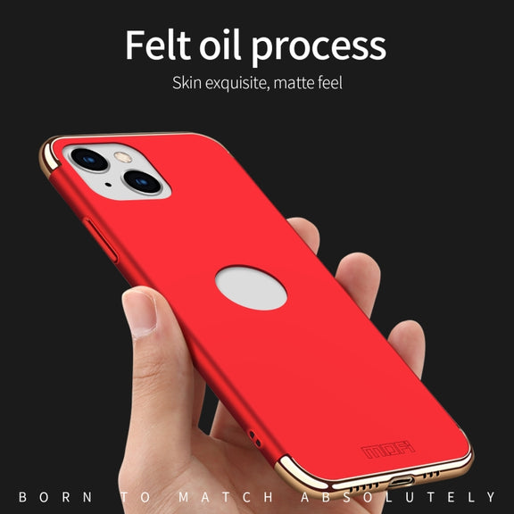 For iPhone 14 MOFI Yatun Series 3 in 1 Stitching PC Phone Case(Red)