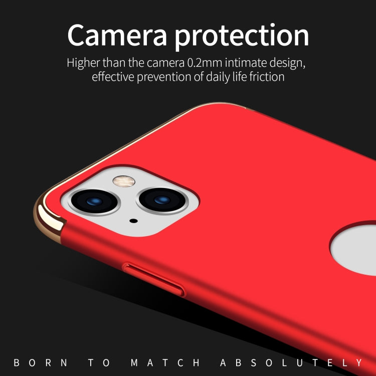 For iPhone 14 Plus MOFI Yatun Series 3 in 1 Stitching PC Phone Case(Red)
