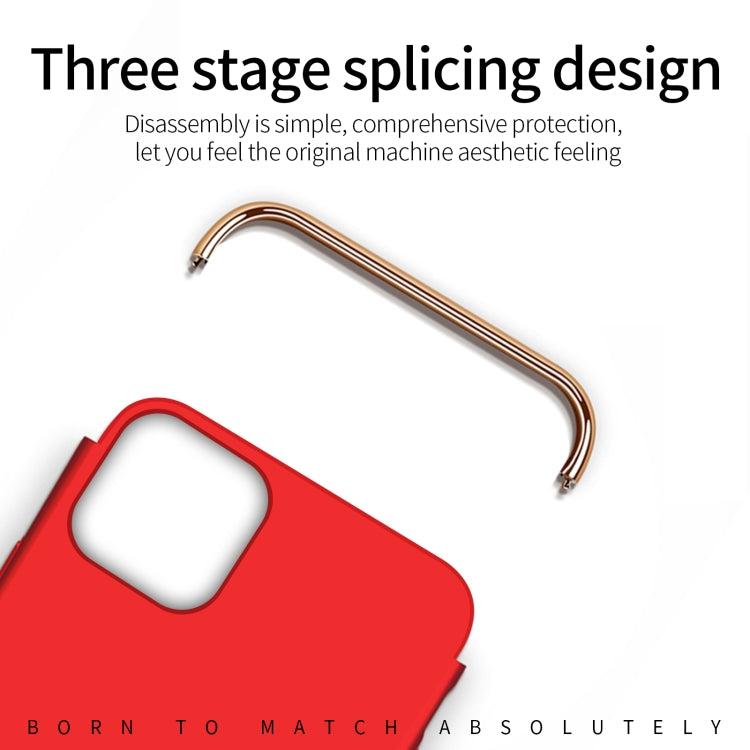 For iPhone 14 Pro MOFI Yatun Series 3 in 1 Stitching PC Phone Case(Rose gold) - iPhone 14 Pro Cases by MOFI | Online Shopping South Africa | PMC TechLife