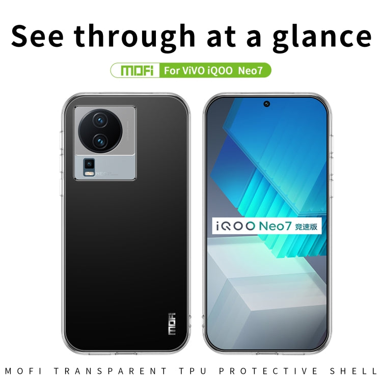 For vivo iQOO Neo7 MOFI Ming Series Ultra-thin TPU Phone Case(Transparent) - vivo Cases by MOFI | Online Shopping South Africa | PMC TechLife
