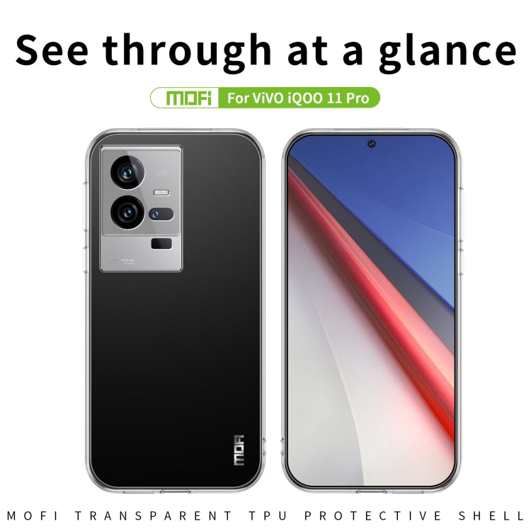 For vivo iQOO 11 Pro MOFI Ming Series Ultra-thin TPU Phone Case(Transparent) - vivo Cases by MOFI | Online Shopping South Africa | PMC TechLife