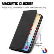 For Samsung Galaxy S25 5G Retro Skin Feel Magnetic Leather Phone Case(Black)