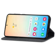For Samsung Galaxy S25+ 5G Retro Skin Feel Magnetic Leather Phone Case(Black)