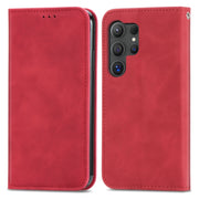 For Samsung Galaxy S25 Ultra 5G Retro Skin Feel Magnetic Leather Phone Case(Red)