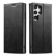 For Samsung Galaxy S25 Ultra 5G Suteni Calf Texture Horizontal Flip Leather Phone Case(Black) - Galaxy S25 Ultra 5G Cases by Suteni | Online Shopping South Africa | PMC TechLife | Buy Now Pay Later Mobicred