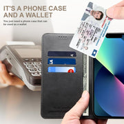 For Samsung Galaxy S25 Ultra 5G Suteni Calf Texture Horizontal Flip Leather Phone Case(Black)
