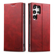 For Samsung Galaxy S25 Ultra 5G Suteni Calf Texture Horizontal Flip Leather Phone Case(Red) - Galaxy S25 Ultra 5G Cases by Suteni | Online Shopping South Africa | PMC TechLife | Buy Now Pay Later Mobicred