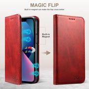 For Samsung Galaxy S25 Ultra 5G Suteni Calf Texture Horizontal Flip Leather Phone Case(Red)