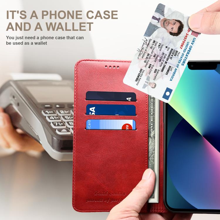 For Samsung Galaxy S25 Ultra 5G Suteni Calf Texture Horizontal Flip Leather Phone Case(Red)