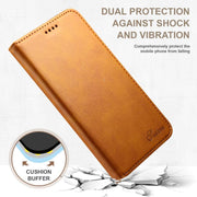 For Samsung Galaxy S25 Ultra 5G Suteni Calf Texture Horizontal Flip Leather Phone Case(Khaki)