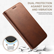 For Samsung Galaxy S25+ 5G Suteni Calf Texture Horizontal Flip Leather Phone Case(Brown)