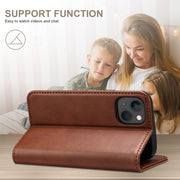 For Samsung Galaxy S25+ 5G Suteni Calf Texture Horizontal Flip Leather Phone Case(Brown)