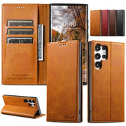 For Samsung Galaxy S25 5G Suteni Calf Texture Horizontal Flip Leather Phone Case(Khaki)