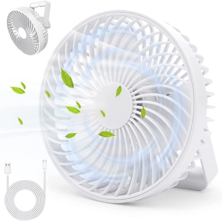 Multifunctional LED Rechargeable Outdoor Portable Tent Camping Fan(Black)