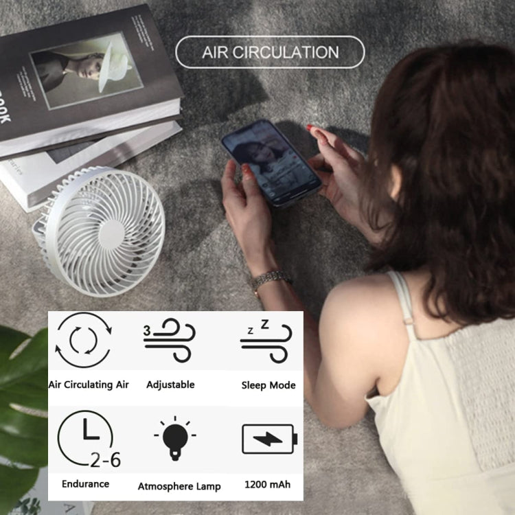 Multifunctional LED Rechargeable Outdoor Portable Tent Camping Fan(White) - Electric Fans by PMC TechLife | Online Shopping South Africa | PMC TechLife | Buy Now Pay Later Mobicred