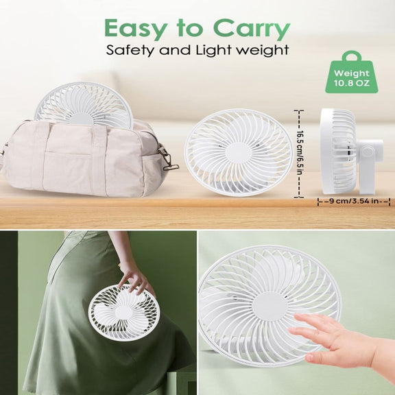 Multifunctional LED Rechargeable Outdoor Portable Tent Camping Fan(White)