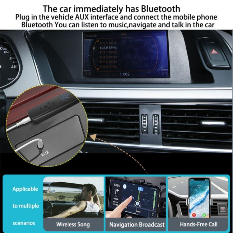 M27 Bluetooth 5.2 Wireless Stereo Music Receiver Transmitter Handsfree 3.5mm Aux Audio Car Kit - Bluetooth Dongle by PMC TechLife | Online Shopping South Africa | PMC TechLife | Buy Now Pay Later Mobicred