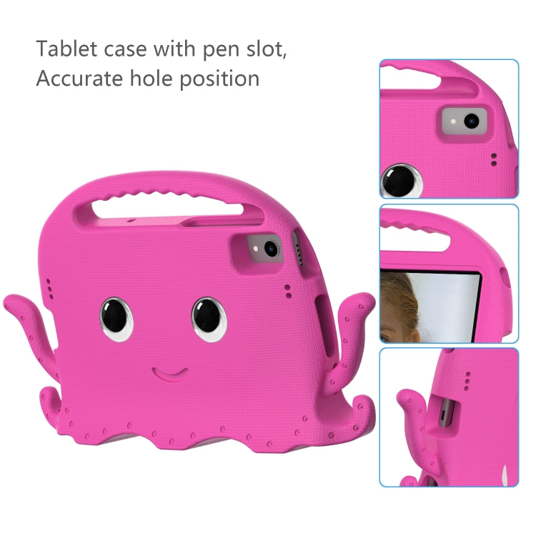 For Lenovo M10 Plus TB-X606 10.3 Octopus Style EVA PC Tablet Case(Rose Red)