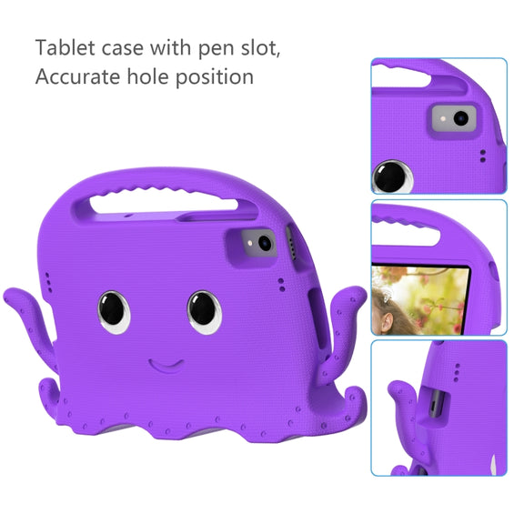 For Lenovo M10 Plus TB-X606 10.3 Octopus Style EVA PC Tablet Case(Purple)