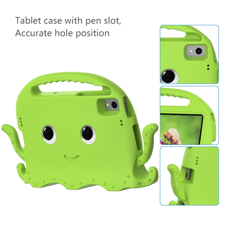 For Lenovo M10 Plus TB-X606 10.3 Octopus Style EVA PC Tablet Case(Grass Green)