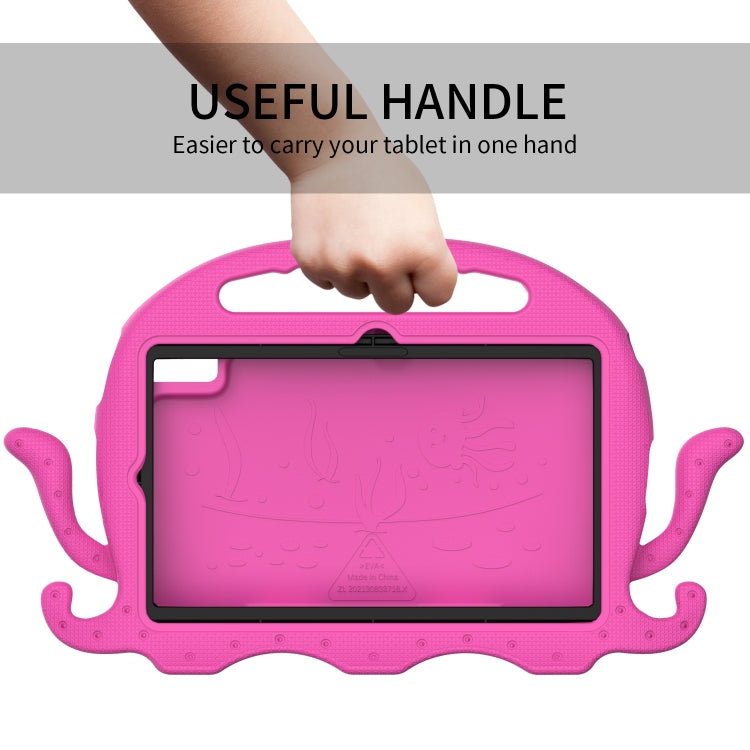 For Lenovo K10 TB-X6C6F 10.3 Octopus Style EVA PC Tablet Case(Rose Red)